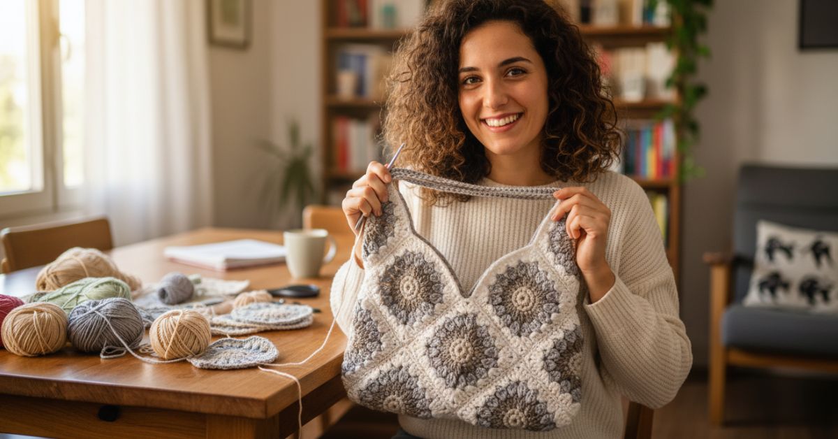 Come fare una borsa granny bag all'uncinetto il segreto per manici perfetti