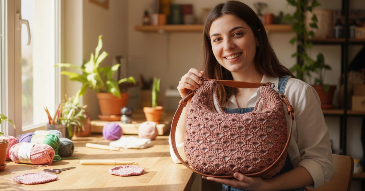 Borsa Hobo all'uncinetto il tutorial passo passo per creare il tuo modello Gretel