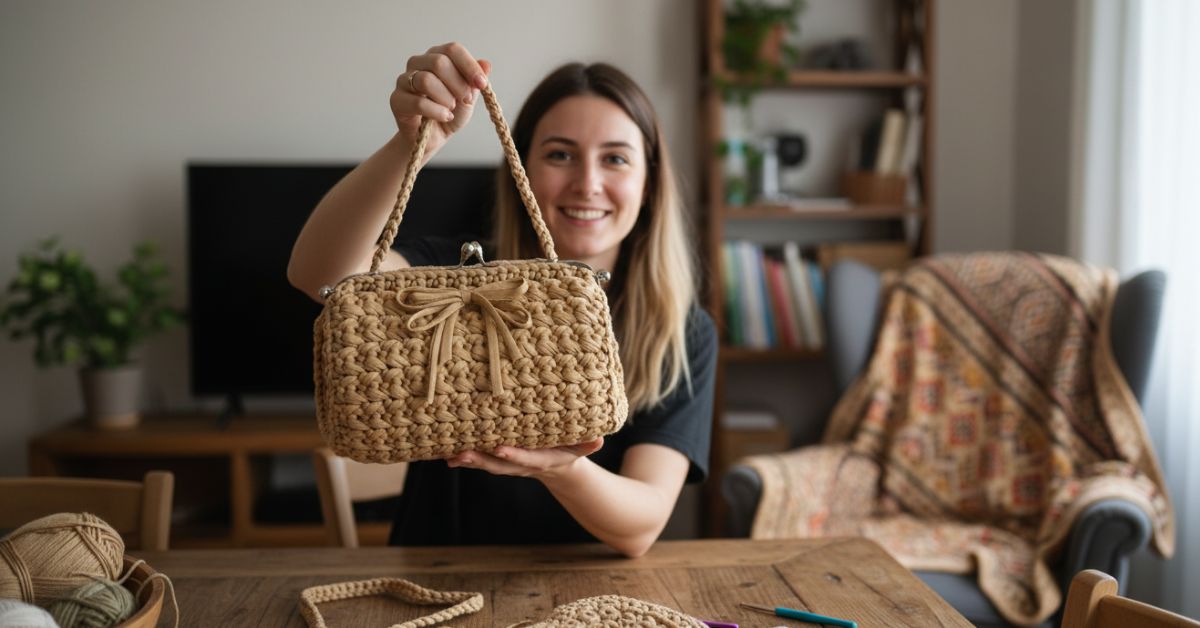 Borsa uncinetto vintage come creare il mini bauletto in fettuccia che tutti amano