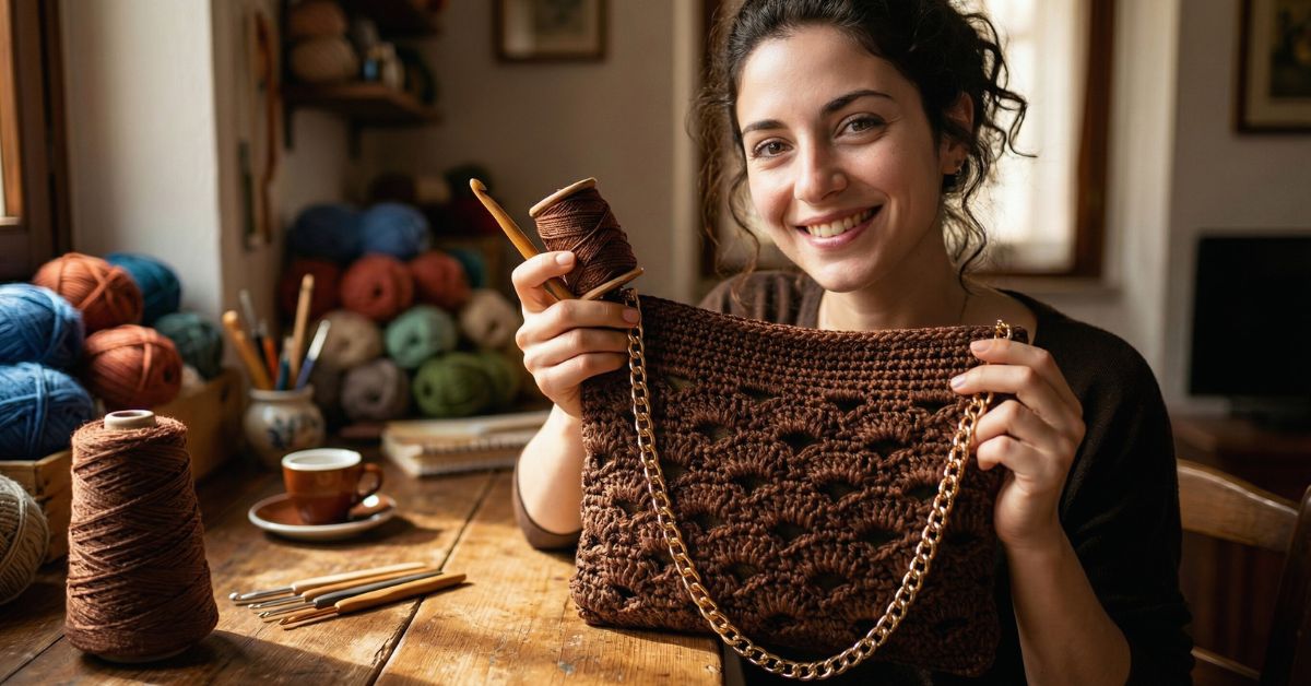 Tutorial borsa uncinetto impara il punto archetti per un accessorio chic ed elegante