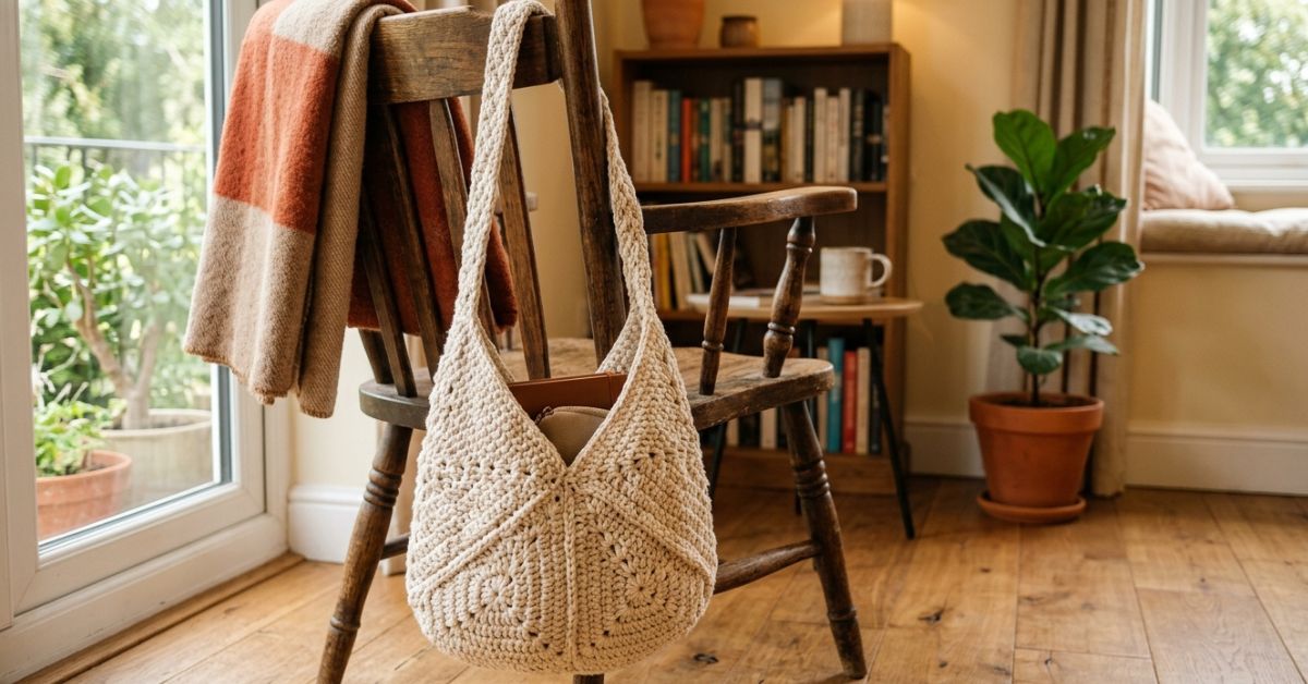 Borsa sacco uncinetto tutorial schema veloce per creare una borsa comoda da spalla ora