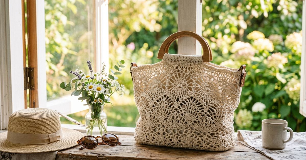 Borsa traforata uncinetto tutorial punti leggeri e ricami eleganti per accessori estivi