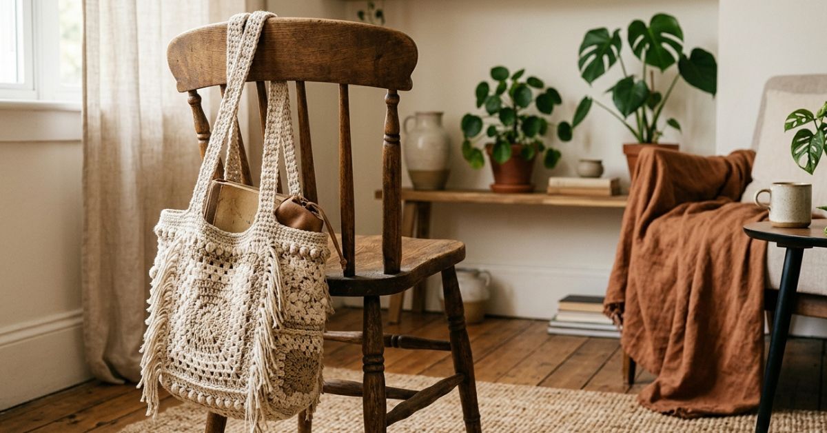 Borsa uncinetto crochet tutorial lo stile bohémien da copiare subito con filati naturali