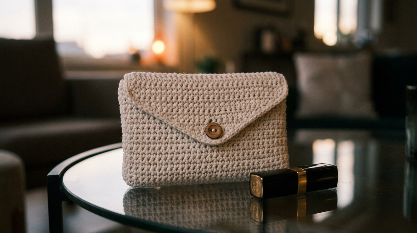 Borsa uncinetto piccola tutorial: schema veloce per una pochette da realizzare in unora