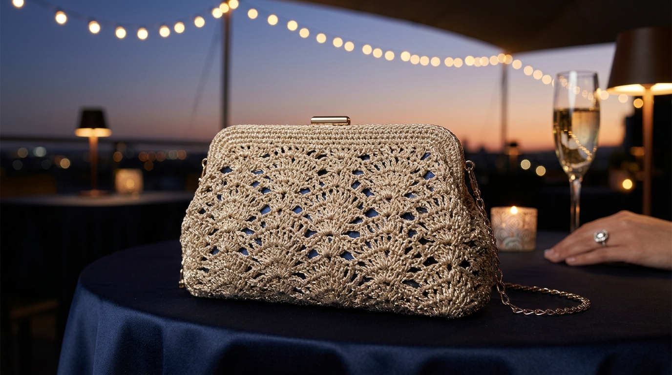 Borsa uncinetto punto ventaglio tutorial: lo schema traforato ed elegante per le serate