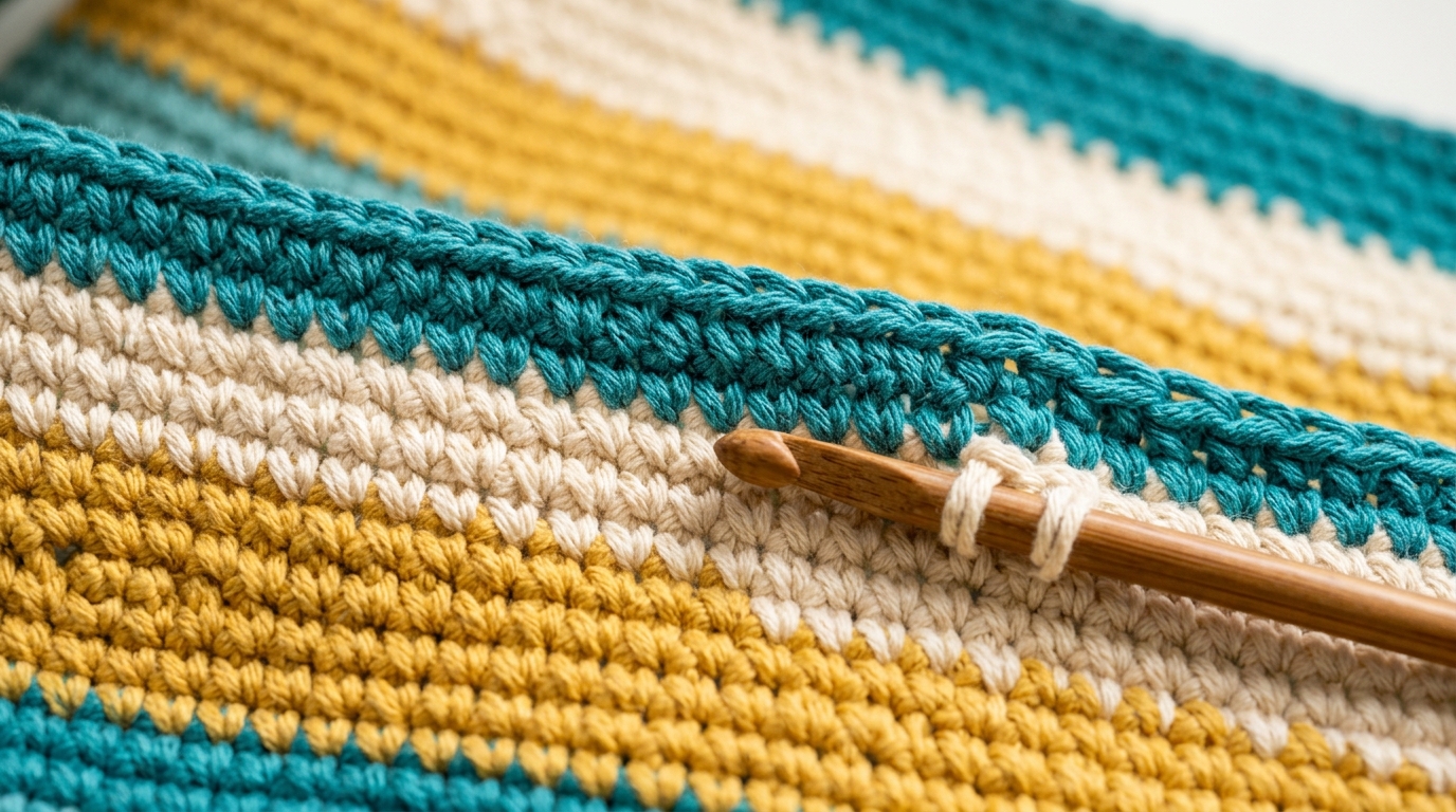 Borsa millerighe uncinetto tutorial: come fare il cambio colore perfetto per righe dritte