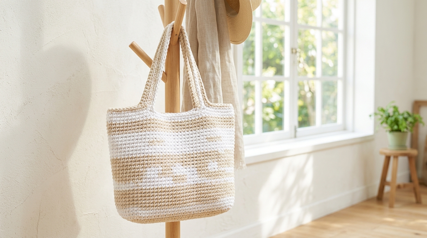 Borsa cotone uncinetto tutorial: filati leggeri e freschi per borse da giorno resistenti