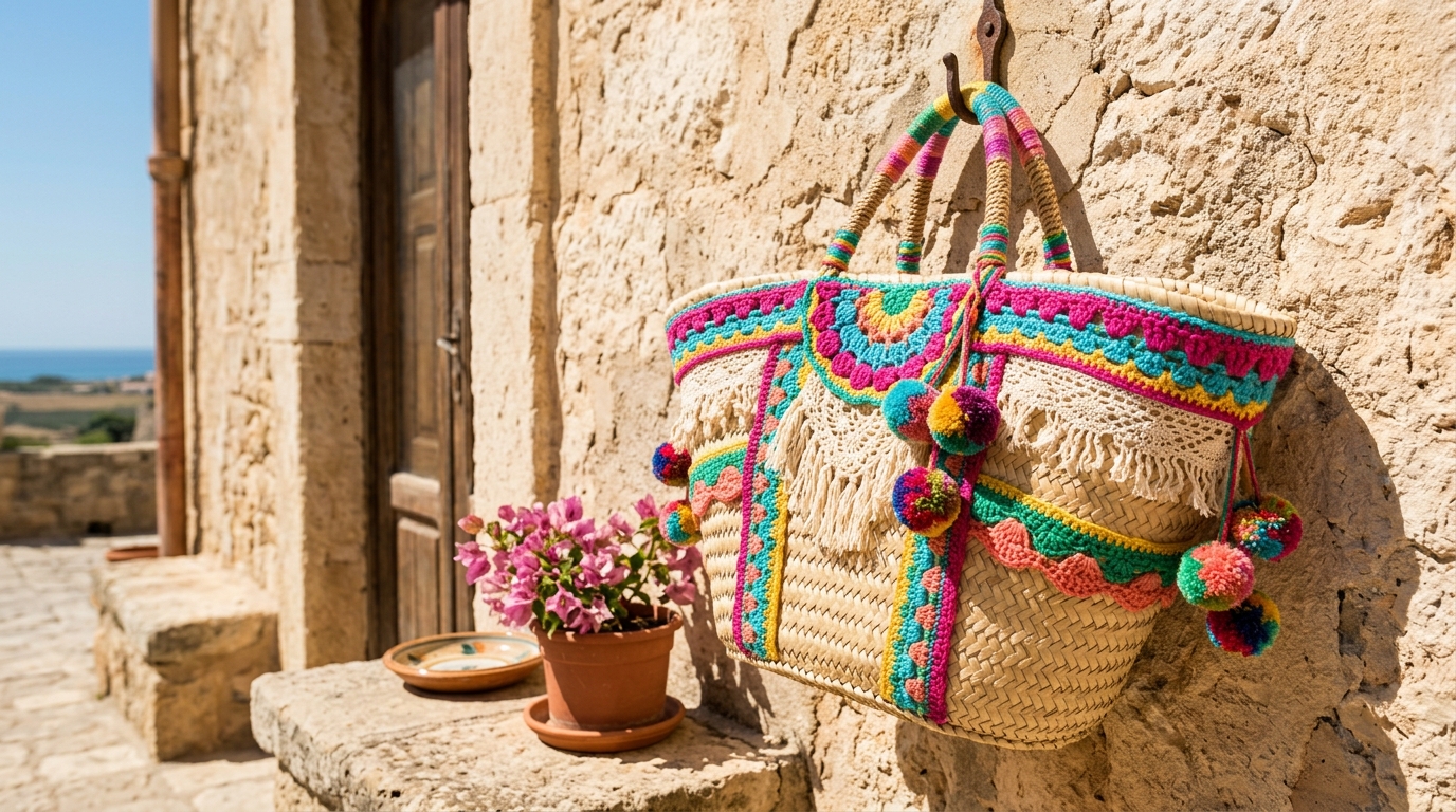 Borsa da mare uncinetto tutorial: accessori da spiaggia capienti per asciugamano e solari