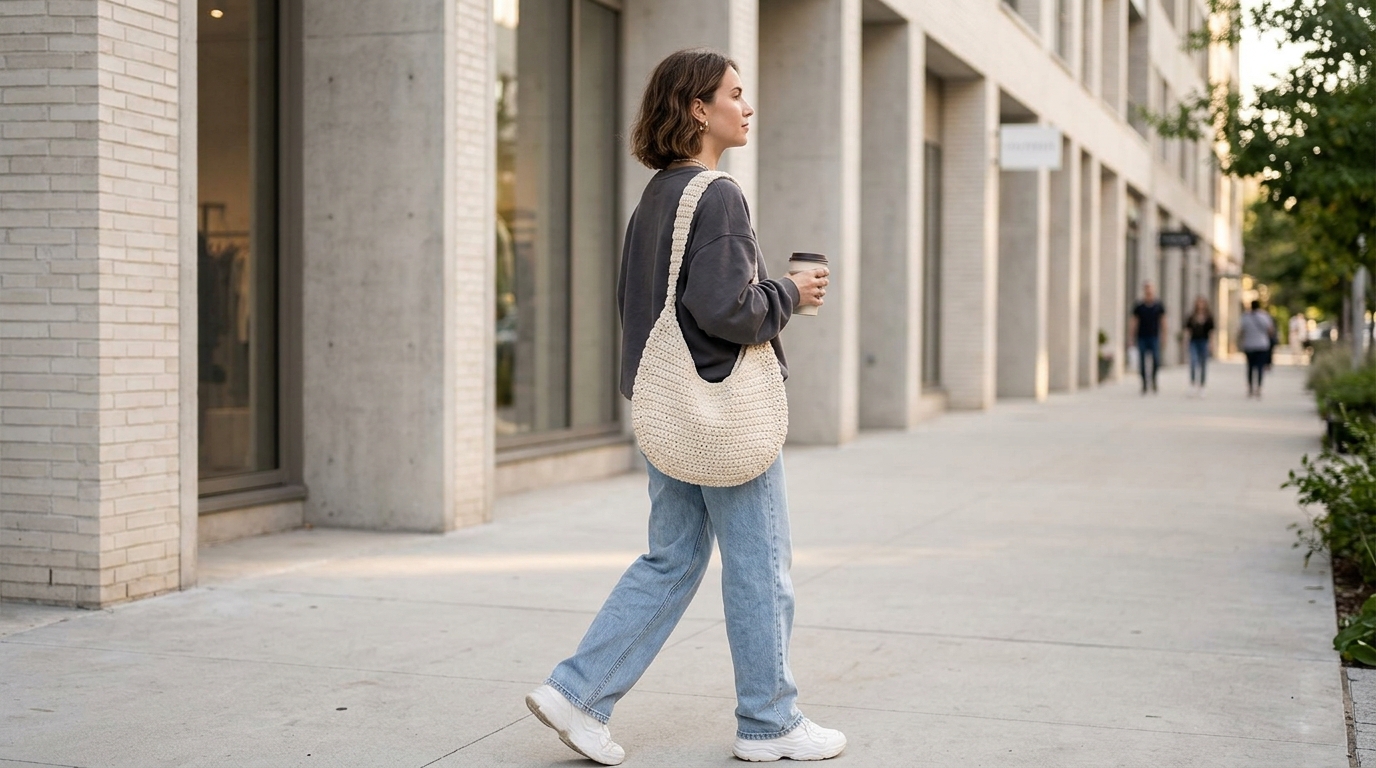 Borsa uncinetto mezzaluna tutorial: crea la borsa trendy e comoda da spalla per la città
