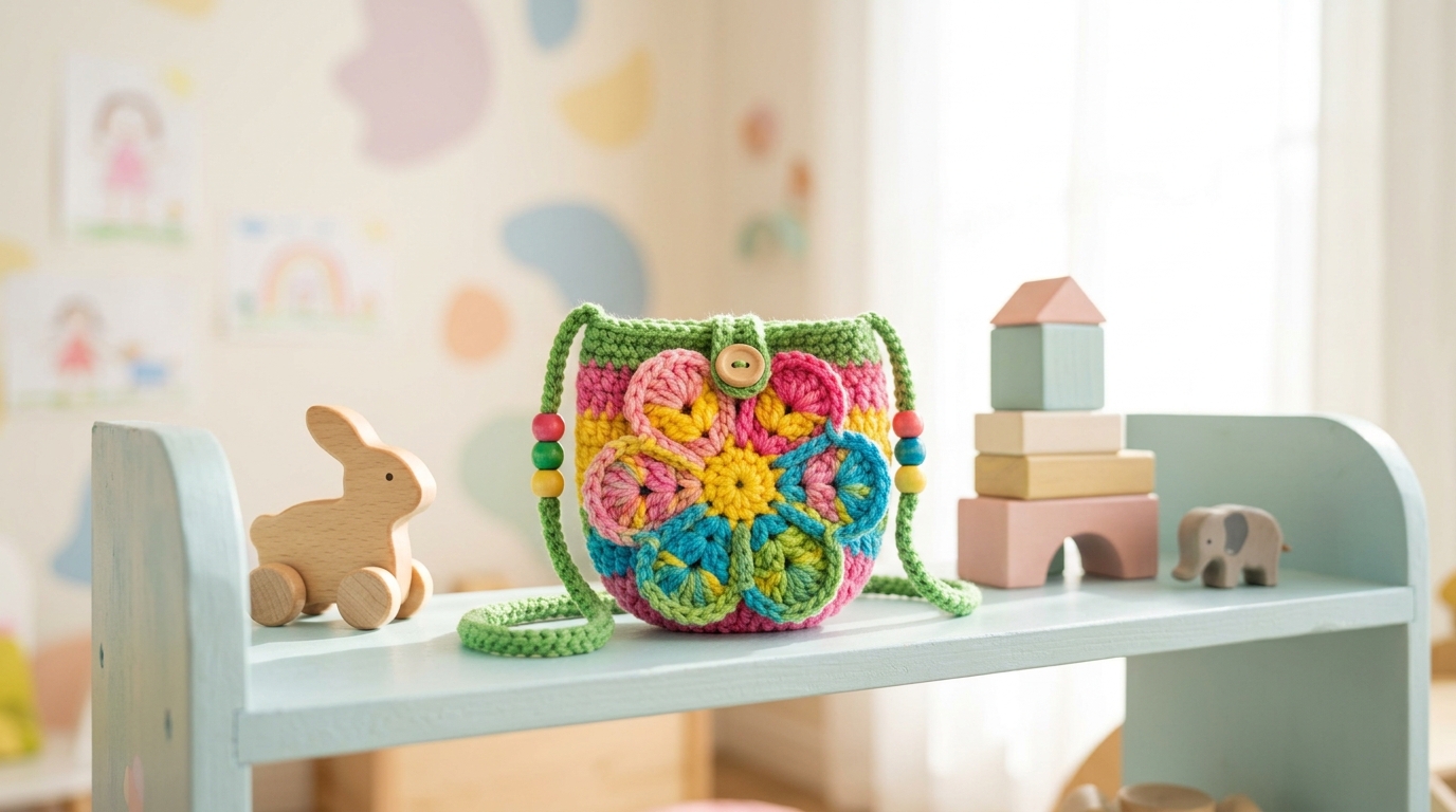 055 55 Borsa uncinetto bimba tutorial mini tracolla co