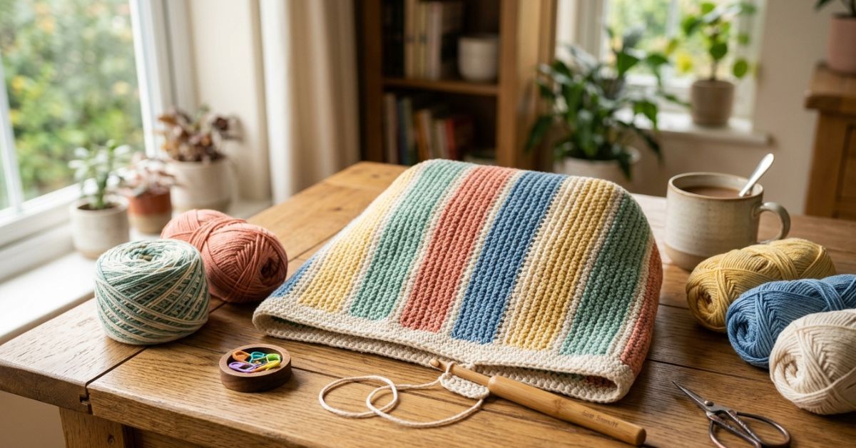Borsa mare a righe come cambiare colore senza tagliare il filo